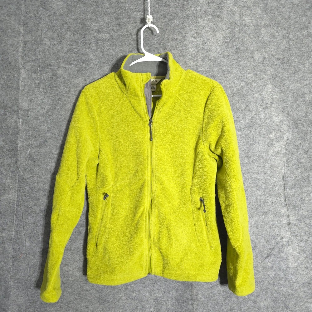 St. John's Bay Fleece Jacket Kids Small Lime Green Full Zip Mock Neck Outdoor